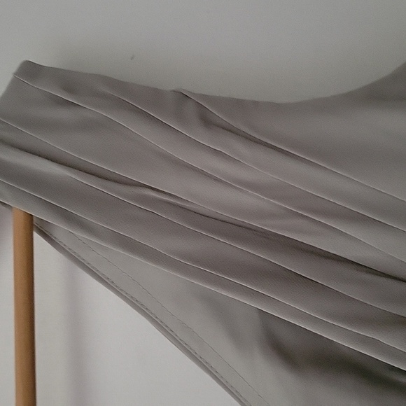 Happy Wedding Gown Gray Green Front Slit Adjustable Laced Back Fully Lined New - Picture 10 of 16